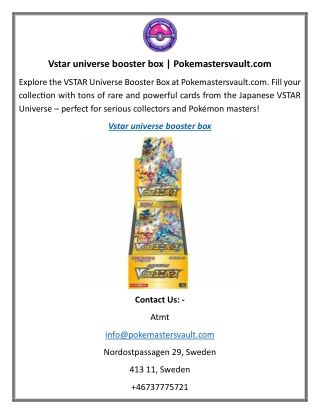 Vstar universe booster box Pokemastersvault.com