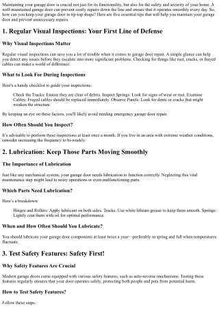 5 Tips for Maintaining Your Garage Door and Preventing Repairs