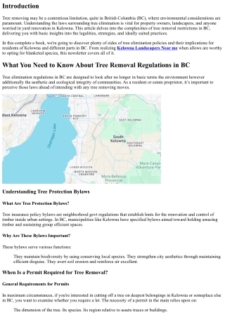 “What You Need to Know About Tree Removal Regulations in BC”