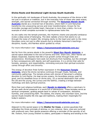 Divine Roots and Devotional Light Across South Australia