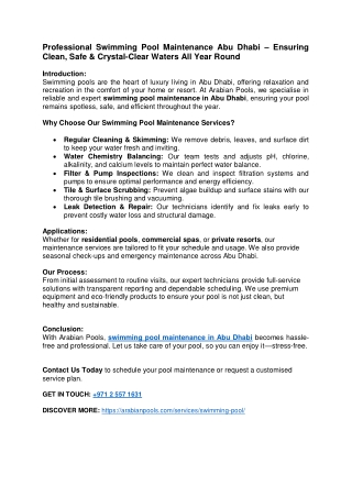 Professional Swimming Pool Maintenance Abu Dhabi - Copy