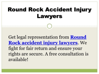 Round Rock Accident Injury Lawyers