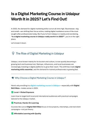 digital marketing course in udaipur