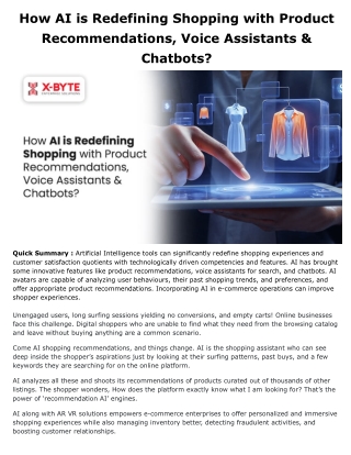How AI is Redefining Shopping with Product Recommendations, Voice Assistants & Chatbots_