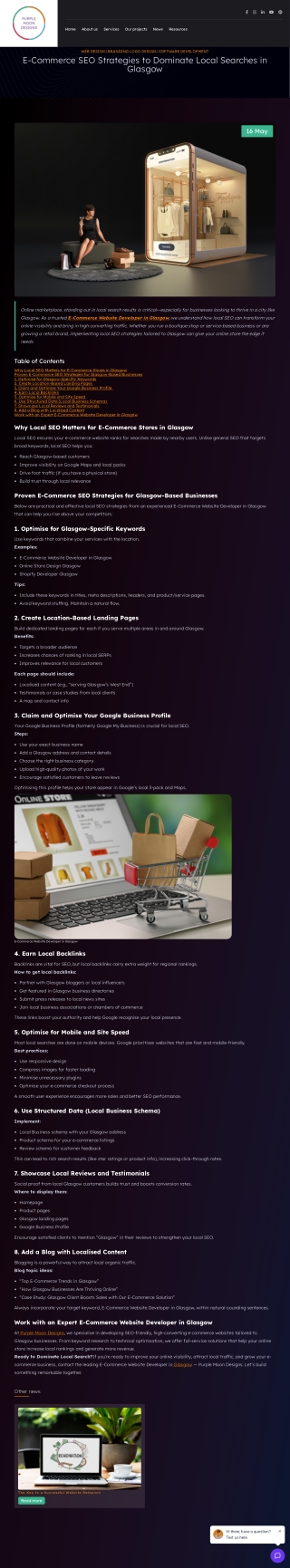 E-Commerce SEO Tips by Expert Website Developer in Glasgow