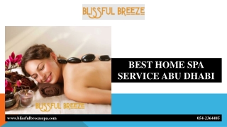 BEST HOME SPA SERVICE ABU DHABI