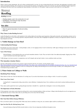 5 Signs You Need to Call Avalon for a Roof Inspection