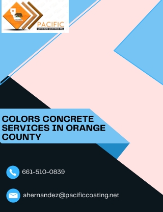 Decorative Solutions with Colors Concrete Services in Orange County