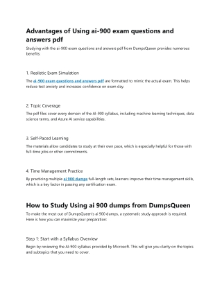 Comprehensive Microsoft ai certification exam preparation DumpsQueen