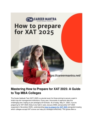Mastering How to Prepare for XAT 2025_ A Guide to Top MBA Colleges