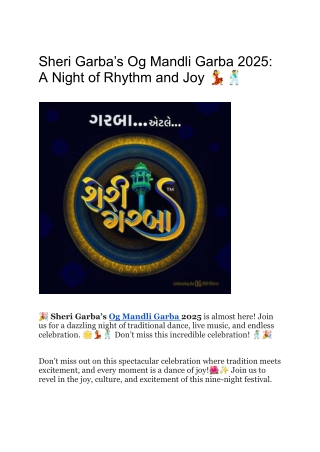 Sheri Garba’s Og Mandli Garba 2025_ A Night of Rhythm and Joy