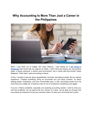 Why Accounting Is More Than Just a Career in the Philippines