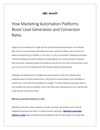 How Marketing Automation Platforms Boost Lead Generation and Conversion Rates