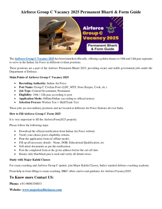 Airforce Group C Vacancy 2025