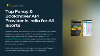 Top Fancy & Bookmaker API Provider in India