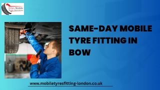 Fast & Reliable Same-Day Mobile Tyre Fitting in Bow