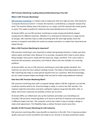 CNC Precision Machining 2