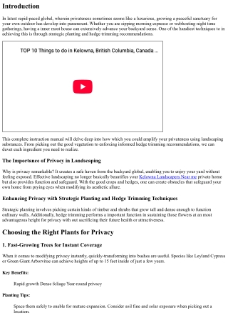 “Enhancing Privacy with Strategic Planting and Hedge Trimming Techniques”