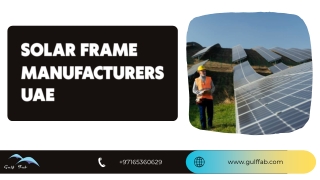 Solar Frame Manufacturers UAE PDF