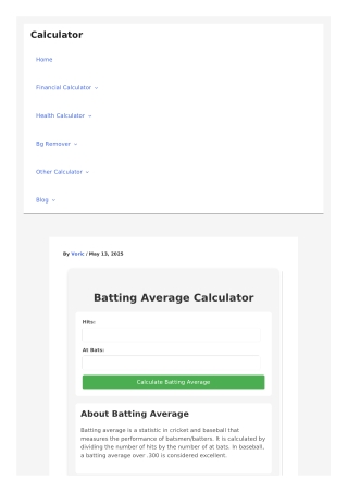 Batting Calculator
