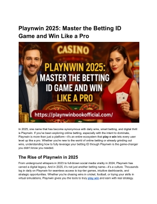 Playnwin 2025: Master the Betting ID Game and Win Like a Pro