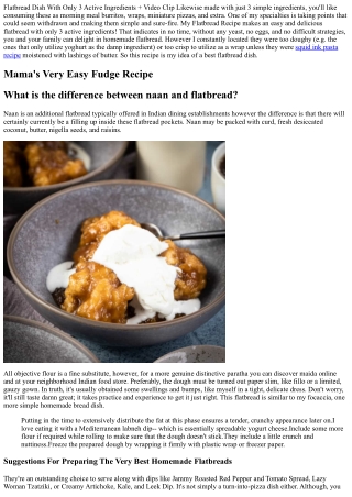 Homemade Flatbread Pizza Recipe