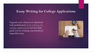 Essay Writing for College Applications