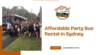 Affordable Party Bus Rental in Sydney