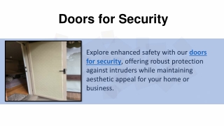 Doors for Security