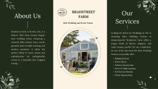 Barn Wedding Venues in MA: Rustic Elegance at Bradstreet Farm