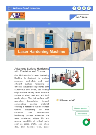 Industrial Laser Hardening System for Heavy-Duty Metal Treatment