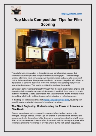 Top Music Composition Tips for Film Scoring
