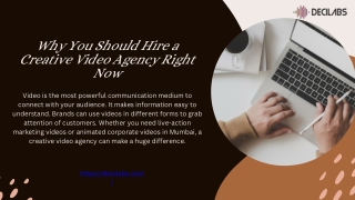 Why You Should Hire a Creative Video Agency Right Now