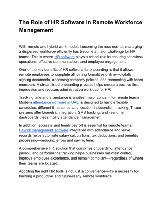 HR Software in UAE |