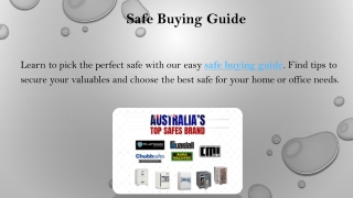 Safe Buying Guide