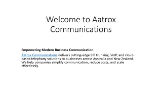 Welcome to Aatrox Communications