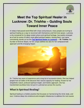 Top Spiritual Healer in Lucknow