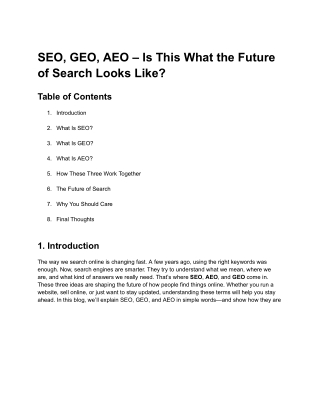 SEO, GEO, AEO – Is This What the Future of Search Looks Like