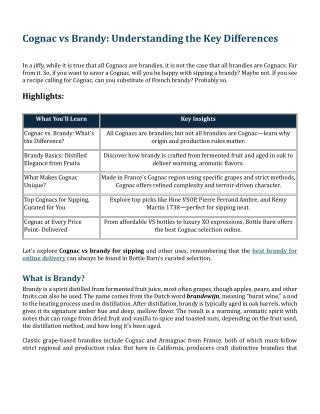 Cognac vs Brandy: What's the Difference?