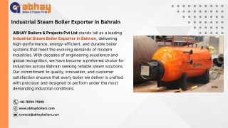 Industrial Steam Boiler Exporter in Bahrain