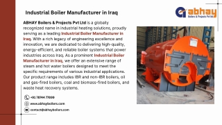 Industrial Boiler Manufacturer in Iraq