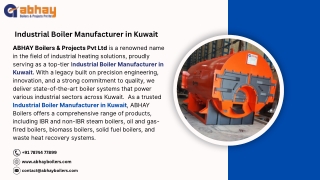 Industrial Boiler Manufacturer in Kuwait