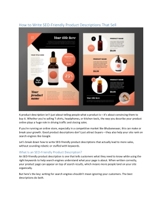 How to Write SEO-Friendly Product Descriptions That Sell