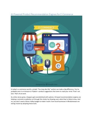 AI-Powered Product Recommendation Engines for E-Commerce