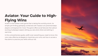 Aviator Your Guide to High-Flying Wins