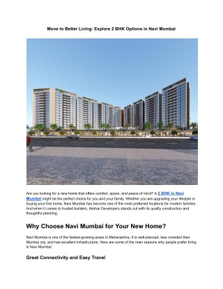Move to Better Living_ Explore 2 BHK Options in Navi Mumbai