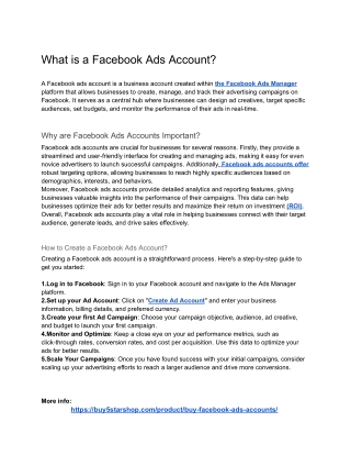 Facebook Ads Account