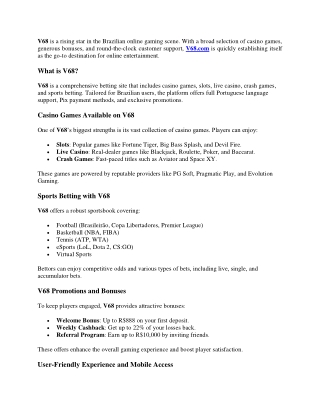 V68.com Portuguese language