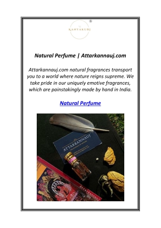 Natural Perfume | Attarkannauj.com