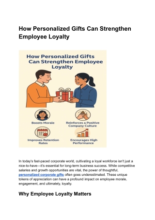 How Personalized Gifts Can Strengthen Employee Loyalty